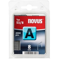 Тонкие cупертвердые скобы для степлера Novus тип 53 А 53/8S 2000 шт - фото 126263