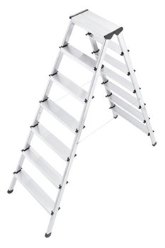Двухсторонняя алюминиевая стремянка Hailo L90 2х7 8657-001 - фото 157990