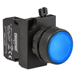 Нажимная кнопка EMAS круглая синяя (1НО) CP100DM - фото 323840