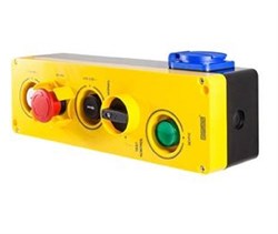 Пульт управления EMAS 5 кнопок, 1 евро розетка , жёлто-чёрный PA5501 - фото 328604