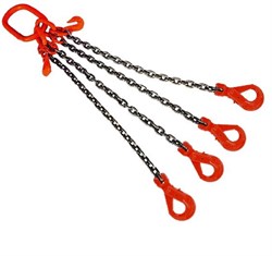 Строп цепной TOR 4СЦ г/п 31,5 т 8,0 м с укорачивающими и самозакрывающимися крюками, шт - фото 358661