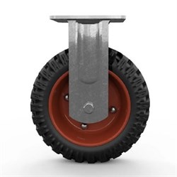 Колесо большегрузное неповоротное PF 160 150 мм резина с протектором (F) 1027233 - фото 395937