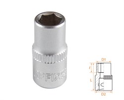 Головка торцевая стандартная шестигранная 1/4", 07 мм AFFIX AF00020007 - фото 402162