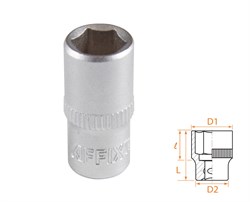 Головка торцевая стандартная шестигранная 1/4", 08 мм AFFIX AF00020008 - фото 402164