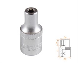 Головка торцевая TORX Е-стандарт 1/4", E4 AFFIX AF00023004 - фото 402183