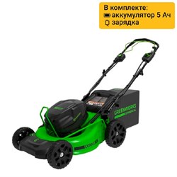 Аккумуляторная самоходная газонокосилка GreenWorks GC82LM51SP2K2 2515907UB - фото 406098