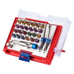 Набор вставок (бит) 1/4", PH, PZ, Hex, Torx, Slotted, 28 предметов МАСТАК 058-11028C 058-11028C - фото 675842