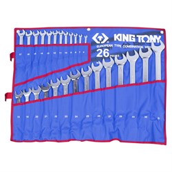 Набор комбинированных ключей, 6-32 мм чехол из теторона, 26 предметов KING TONY 1226MRN TONY - фото 677359