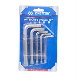 Набор Г-образных Spline, M5-M12, короткие, 5 предметов KING TONY 20505PR01 TONY - фото 678186