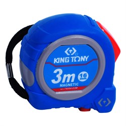 Рулетка измерительная 3 м, полотно 16 мм, магнитный крюк KING TONY 79094-03M TONY - фото 681437