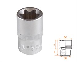 Головка торцевая TORX Е-стандарт 1/2", E20 AFFIX AF00043020 AF00043020 - фото 682433
