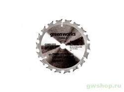 Пильный диск по дереву для циркулярной мини пилы GREENWORKS 115х9.5 мм 24T Greenworks 2952507 - фото 685523