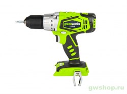 Дрель-шуруповерт аккумуляторная 24V GREENWORKS G24DDK2X Greenworks 3701507UC - фото 688337