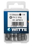 Набор крестовых бит Witte Industrie 1/4" PH 1х50 мм 10 шт 427520