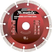 Сегментный отрезной алмазный диск Matrix Professional 115x22,2 мм 73172