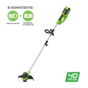 Аккумуляторный триммер Greenworks G40LTK6 2101507UF