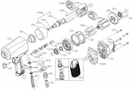 Ремкомплект для гайковёрта 604-10813, лопасть ротора MACTAK 604-10813R14