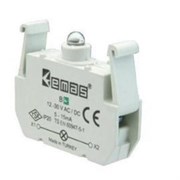 Блок-контакт подсветки EMAS с красным светодиодом 110V AC/DC BD