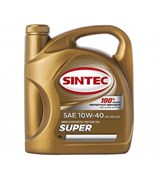 Масло SINTEC Супер SAE 10W-40 API SG/CD канистра 4л/Motor oil 4liter can