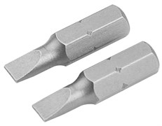 Набор вставок (бит) TOLSEN торцевых 1/4", Slotted, 4,5х0,6 мм, 25 мм, 2 предмета TT20203