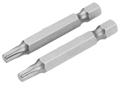 Набор вставок (бит) TOLSEN торцевых 1/4", Torx, T10, 50 мм, 2 предмета TT20321