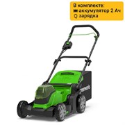 Аккумуляторная газонокосилка GreenWorks G24X2LM41K2x 2512607UD