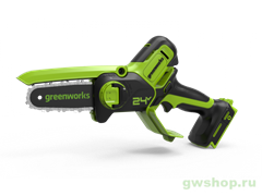 Пила цепная аккумуляторная GREENWORKS GD24CSMNX 24V без АКБ и ЗУ мини Greenworks 2008707 Пила цепная аккумуляторная GREENWORKS GD24CSMNX 24V без АКБ и ЗУ мини Greenworks 2008707