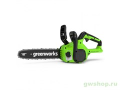 Пила цепная аккумуляторная 24V GREENWORKS GD24CS30 с АКБ 2 АЧ и ЗУ Greenworks 2007007UA Пила цепная аккумуляторная 24V GREENWORKS GD24CS30 с АКБ 2 АЧ и ЗУ Greenworks 2007007UA