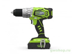 Дрель-шуруповерт ударная аккумуляторная 24V GREENWORKS G24CDK2 Greenworks 3801107UC Дрель-шуруповерт ударная аккумуляторная 24V GREENWORKS G24CDK2 Greenworks 3801107UC