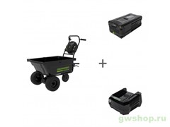 Комплект: Тележка садовая самоходная GREENWORKS 82В + Аккумулятор GD-82 + Зарядное устройство GD-82 Greenworks 7400607, 2914607, 2914707