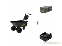 Комплект: Тележка садовая самоходная GREENWORKS 82В + Аккумулятор G82B8 + Зарядное устройство GD-82 Greenworks 7400607, 2951407, 2914707