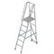 Алюминиевая лестница-платформа Мегал фиксированной высоты передвижная ЛПФВА Н=1,2-3 - фото 377239