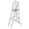 Алюминиевая лестница-платформа Мегал фиксированной высоты с траверсой ЛПФВА Н=2,0-4 - фото 377311