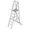 Алюминиевая лестница-платформа Мегал фиксированной высоты передвижная с траверсой ЛПФВА Н=1,2-5 - фото 377328