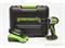 Шуруповерт аккумуляторный Ударный 24V GREENWORKS GD24DD60 с АКБ 2АЧ и ЗУ Greenworks 3704107UA - фото 688363 Шуруповерт аккумуляторный Ударный 24V GREENWORKS GD24DD60 с АКБ 2АЧ и ЗУ Greenworks 3704107UA - фото 688363